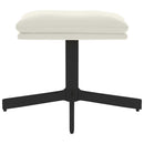 fodskammel 60x60x36 cm fløjl cremefarvet