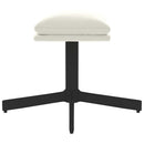 fodskammel 60x60x36 cm fløjl cremefarvet