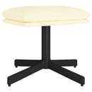 fodskammel 60x60x36 cm kunstlæder cremefarvet