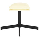 fodskammel 60x60x36 cm kunstlæder cremefarvet