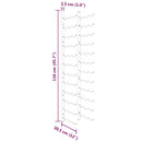 væghængte vinreoler 2 stk. til 36 flasker jern hvid