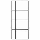skydedør 90x205 cm hærdet matteret glas og aluminium sort