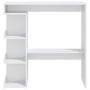 barbord med opbevaringsstativ 100x50x101,5 cm hvid højglans