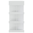 barbord med opbevaringsstativ 100x50x101,5 cm hvid højglans