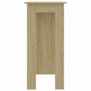 barbord med hylde 102x50x103,5 cm konstrueret træ sonoma-eg