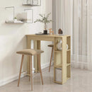 barbord med hylde 102x50x103,5 cm konstrueret træ sonoma-eg