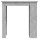 barbord med opbevaringsstativ 102x50x103,5 cm betongrå