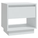sengebord 45x34x44 cm konstrueret træ hvid