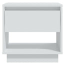sengeborde 2 stk. 45x34x44 cm konstrueret træ hvid
