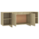 tv-bord 130x35x50 cm konstrueret træ sonoma-eg