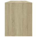 tv-bord 130x35x50 cm konstrueret træ sonoma-eg