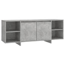 tv-bord 130x35x50 cm konstrueret træ betongrå