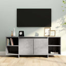 tv-bord 130x35x50 cm konstrueret træ betongrå