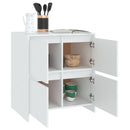 skænk 70x41x75 cm konstrueret træ hvid