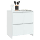 skænk 70x41x75 cm konstrueret træ hvid