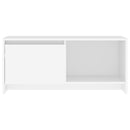 tv-bord 90x35x40 cm konstrueret træ hvid