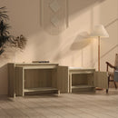 tv-bord 146,5x35x50 cm konstrueret træ sonoma-eg