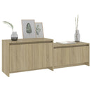 tv-bord 146,5x35x50 cm konstrueret træ sonoma-eg