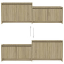 tv-bord 146,5x35x50 cm konstrueret træ sonoma-eg
