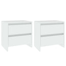sengeborde 2 stk. 45x34,5x44,5 konstrueret træ hvid