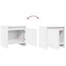 sengebord 45x34x44,5 cm konstrueret træ hvid