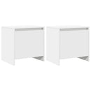 sengeborde 2 stk. 45x34x44,5 cm konstrueret træ hvid