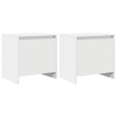 sengeborde 2 stk. 45x34x44,5 cm konstrueret træ hvid