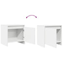 sengeborde 2 stk. 45x34x44,5 cm konstrueret træ hvid