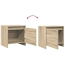 sengeborde 2 stk. 45x34x44,5 cm konstrueret træ sonoma-eg