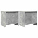 sengeborde 2 stk. 45x34x44,5 cm konstrueret træ betongrå