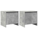 sengeborde 2 stk. 45x34x44,5 cm konstrueret træ betongrå