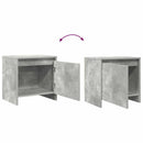 sengeborde 2 stk. 45x34x44,5 cm konstrueret træ betongrå