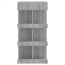 barbord med opbevaringsstativ 100x50x101,5 cm grå sonoma-eg