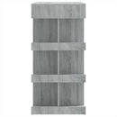 barbord med opbevaringsstativ 100x50x101,5 cm grå sonoma-eg