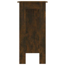 barbord m. hylde 102x50x103,5 cm konstrueret træ røget eg