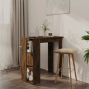 barbord m. hylde 102x50x103,5 cm konstrueret træ røget eg