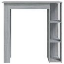 barbord m. hylde 102x50x103,5 cm konstrueret træ grå sonoma-eg