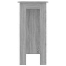 barbord m. hylde 102x50x103,5 cm konstrueret træ grå sonoma-eg