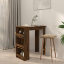 barbord m. opbevaringsstativ 102x50x103,5 cm røget eg