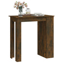 barbord m. opbevaringsstativ 102x50x103,5 cm røget eg