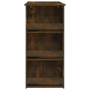 barbord m. opbevaringsstativ 102x50x103,5 cm røget eg