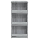 barbord m. opbevaring 102x50x103,5cm konstrueret træ grå sonoma