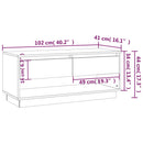 tv-bord 102x41x44 cm konstrueret træ grå sonoma-eg