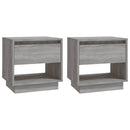 sengeborde 2 stk. 45x34x44 cm konstrueret træ grå sonoma-eg