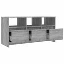 tv-bord 102x37,5x52,5 cm konstrueret træ grå sonoma-eg
