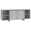 tv-skab 130x35x50 cm konstrueret træ grå sonoma-eg