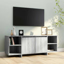 tv-skab 130x35x50 cm konstrueret træ grå sonoma-eg