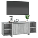 tv-skab 130x35x50 cm konstrueret træ grå sonoma-eg