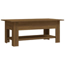 sofabord 102x55x42 cm konstrueret træ brun egetræsfarve