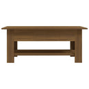 sofabord 102x55x42 cm konstrueret træ brun egetræsfarve